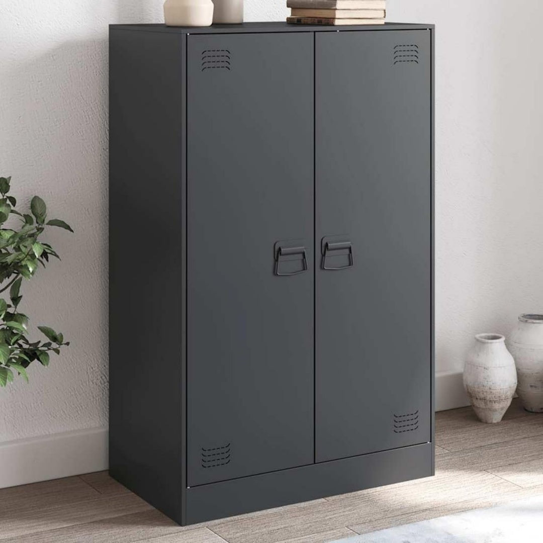 Sideboard in Anthrazit mit Metallgriffen