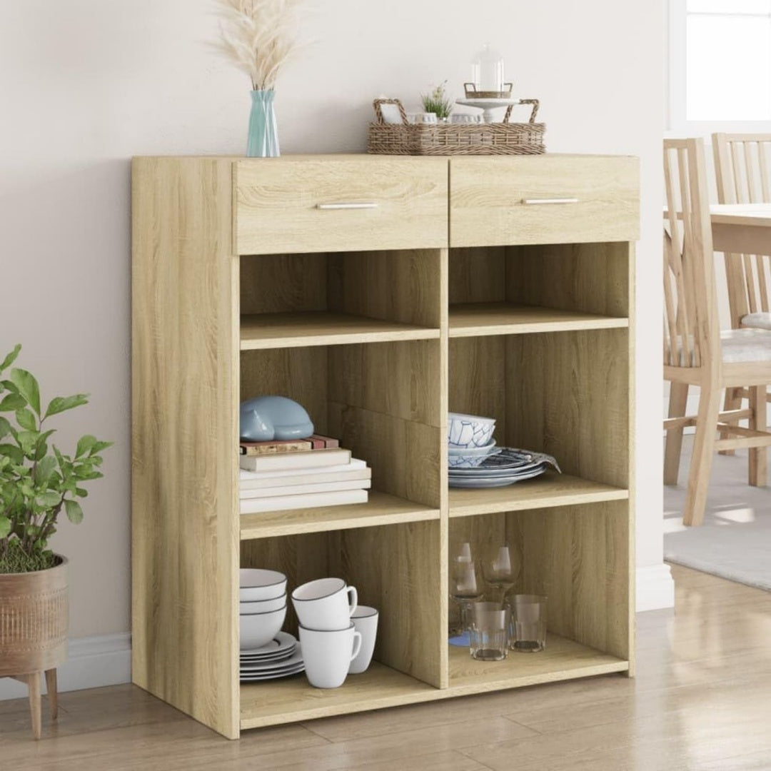 Das Sideboard nimmt mit 80 x 42.5 x 93 cm Gestalt an