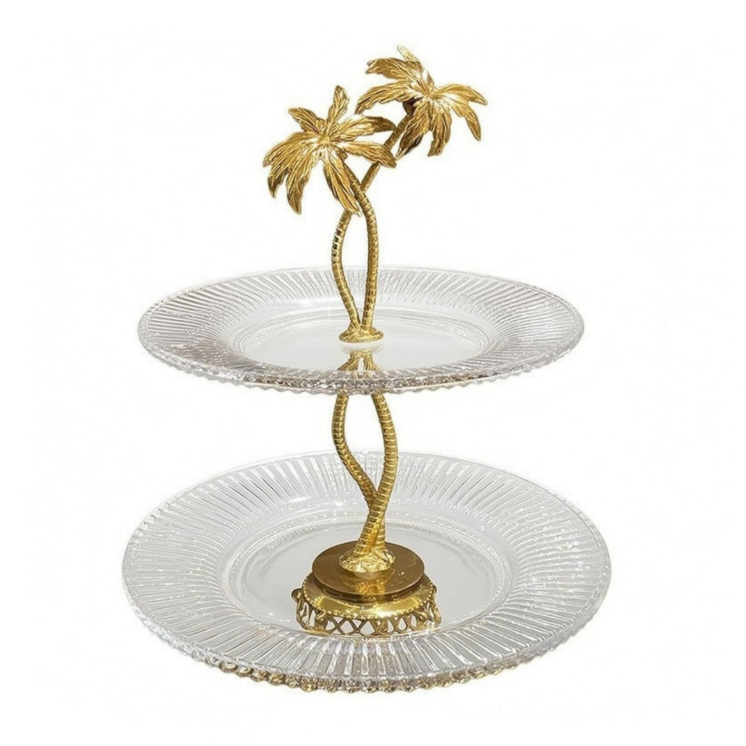 Serviergeschirr mit den Massen 31 x 31 x 38.5 cm in Gold