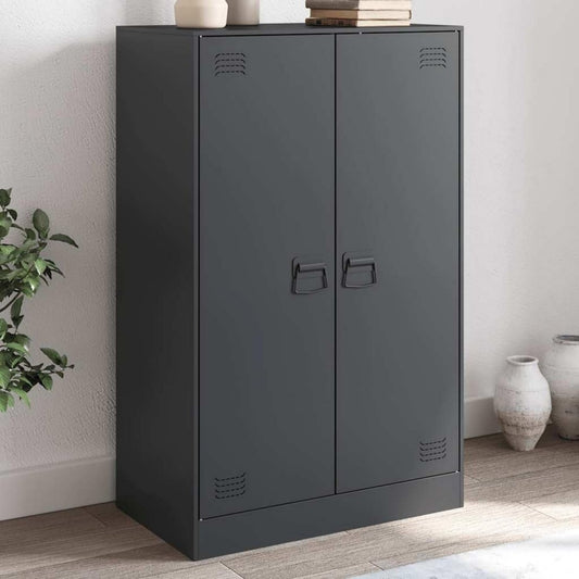 Sideboard in Anthrazit mit Metallgriffen