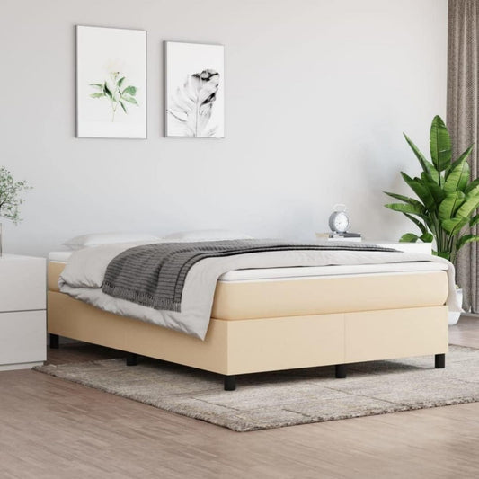Eine Gestaltung in Creme kennzeichnet das Boxspringbett