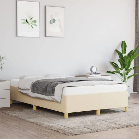 Bettgestell mit den Massen 203 x 123 x 35 cm in Creme