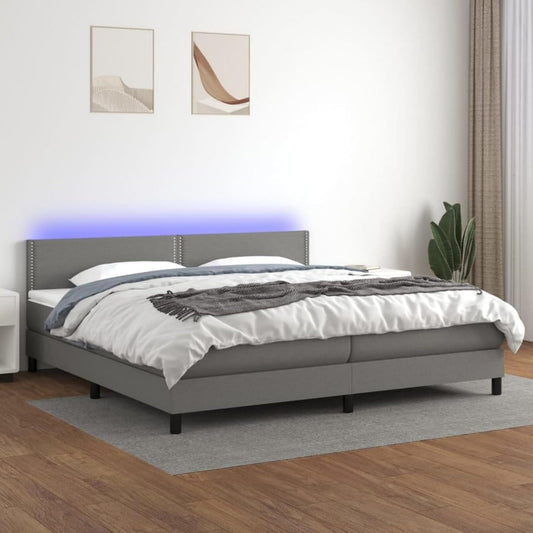 Boxspringbett mit LED Beleuchtung und einem Taschenfederkern