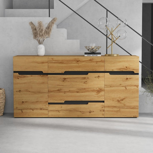 Sideboard mit 4 Schubladen und grifflosen Fronten