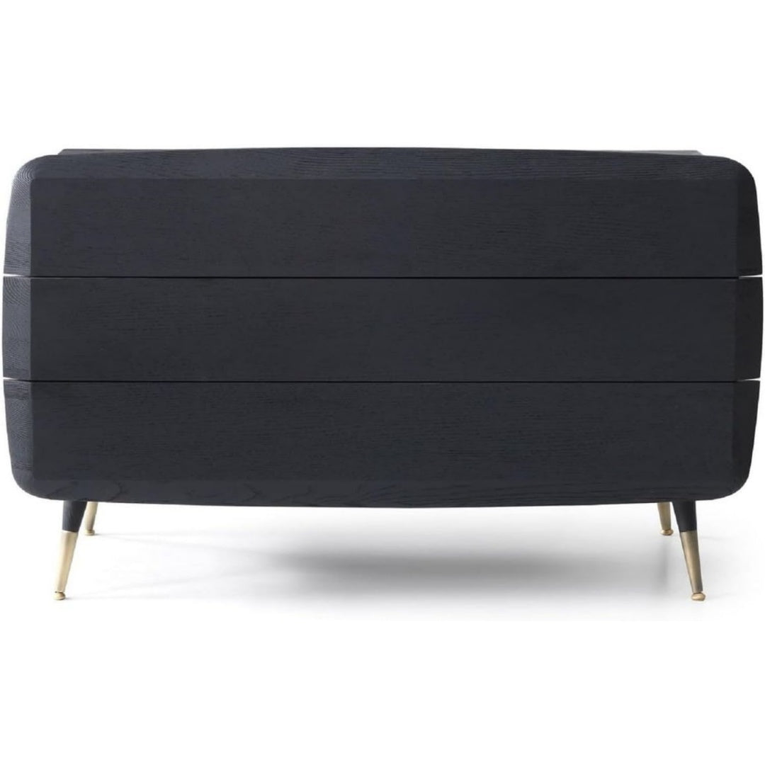 Sideboard aus Massivholz zeigt 3 Schubladen
